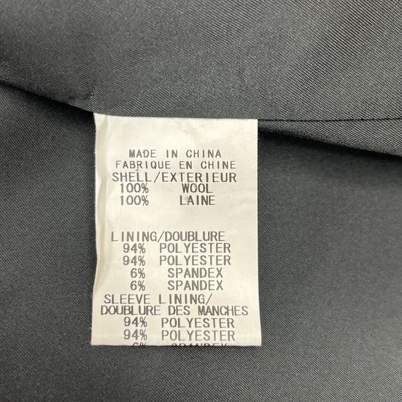 Theory Wool Blazer Women's Size 12 Black & White Pinstriped 2 Button Jacket - Picture 4 of 9